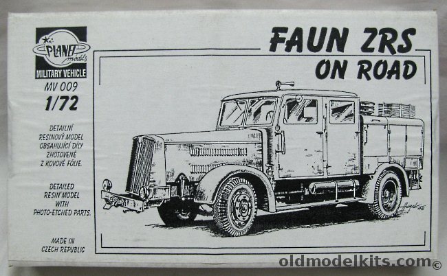 Planet Models 1/72 Faun ZRS On Road, MV 009 plastic model kit